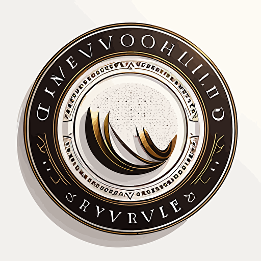 round logo for voiceover services, white background, vector, digital art