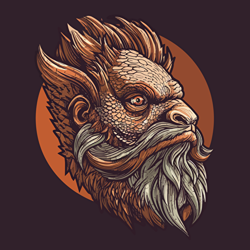 make a logo for a company that sells bearded dragons, vector art