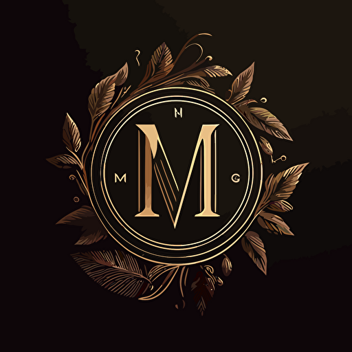 minimal logo, monogram, MP, vector