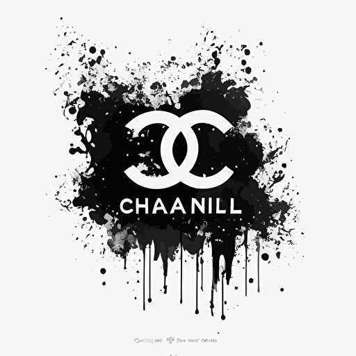 modern, pictorial iconic logo of watercolor canvas, black vector on white backgound