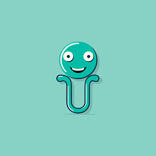 flat vector logo of clippy, confident, minimal, simplistic