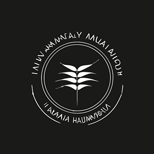 Minimalist vector based logo [white] on blank black background. Logo: Buwanga Way to Health Foundation. Based in Uganda, focused on healthcare.