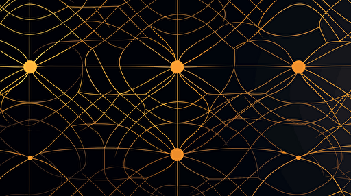modern, fresh, golden, flat vector pattern to visualise computer wireless transmission through web3