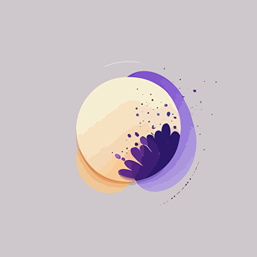 an abstract logo for a wellness app, designed in esports illustration style, vector, flat art, simple, minimalistic, minimalism, light purples, white background