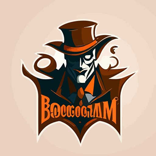 boogieman, vector logo, vector art, emblem, simple cartoon, 2d, no text, white background