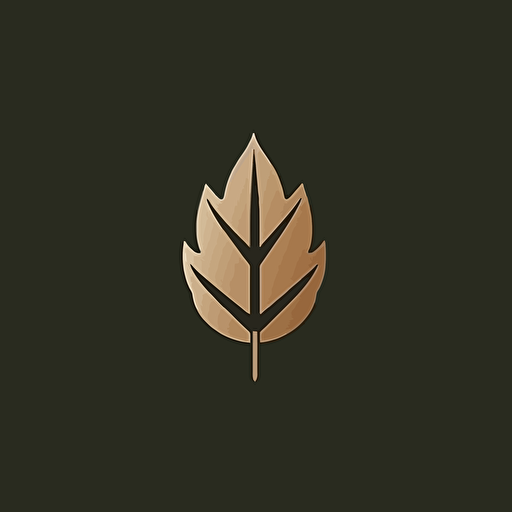 Design logo, leaf or leafs, leather, art, flat design, vector
