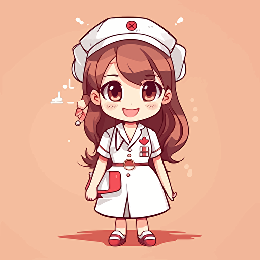 Vector illustration cute nurse