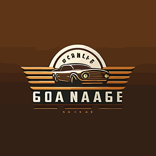 minimalist garage car logo, elegant, vector,