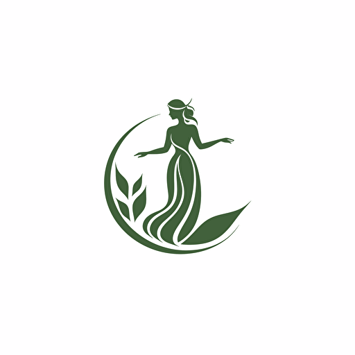 logo for garden company, green color, vector style, logo style, white background, png