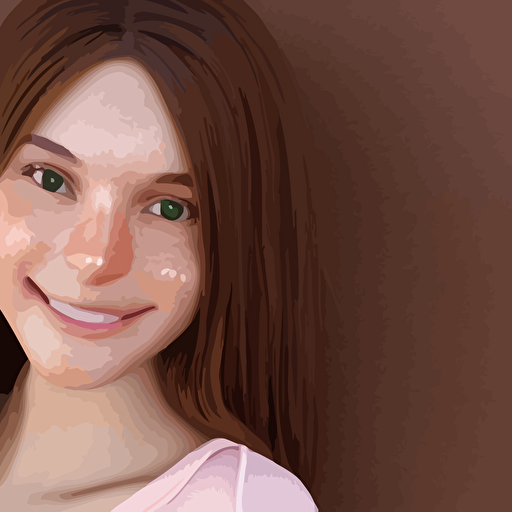 render april cute 3d young woman long shiny bronze brown hair round face green eyes medium skin tone light cute freckles light blush smiling softly wearing casual clothing interior lighting cozy living room background medium shot mid shot hyperdetailed hyperreal trending artstation unreal engine 4k