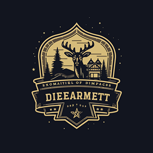Logo for a Sheriffs Derpartment in Deer Meadows, Washington state, minimalistic, vector
