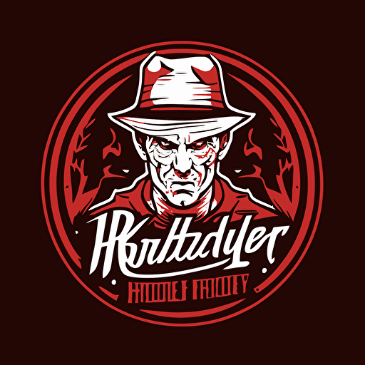 simple white logo vector of Freddy krueger