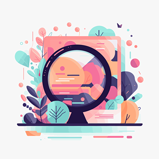 Vector style, Dribbble, Selection and Verification, Ai, Computer, flat illustration