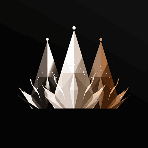 three point crown, simple art, sharp points, simple points, hd vector, high quality,