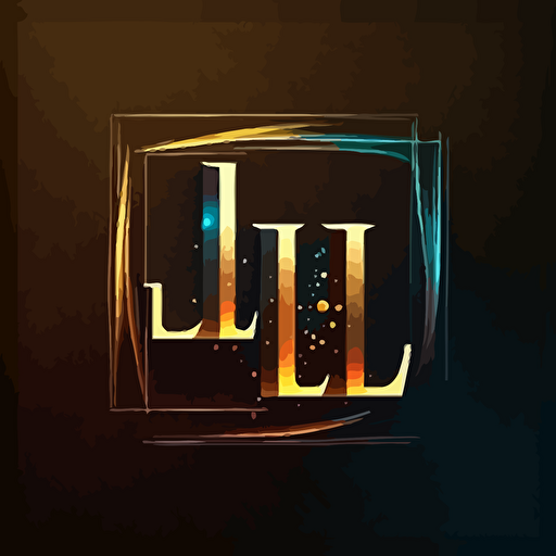 logo, letters L U E form a square, vector image