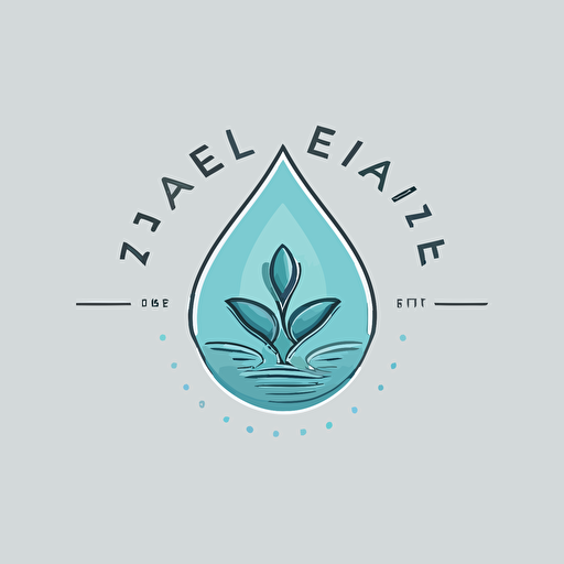 clean, minimalist, emblem for a water refilling business, vector logo