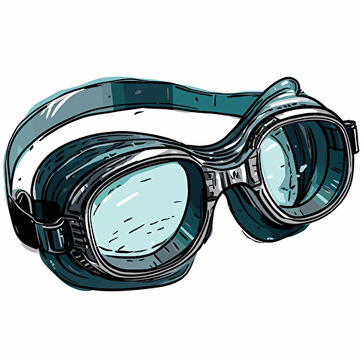 vector drawing of swim goggles