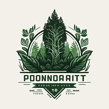 corporate vector logo, monotone forest green, hydroponic farming corporate logo, plant related, symbol, symbolic