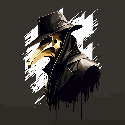 claptone vector, black and white, simple