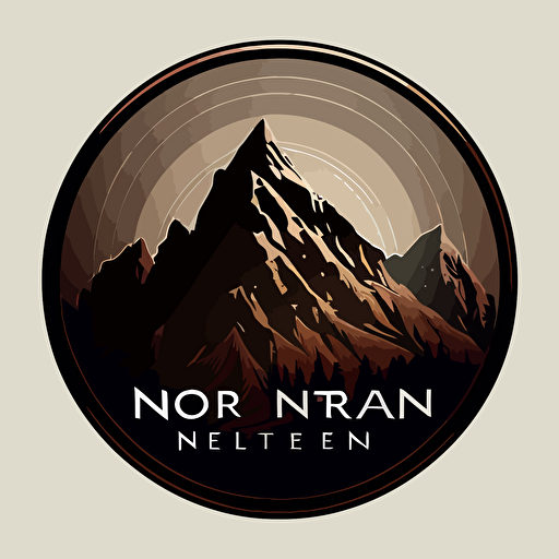 logo for nothern peak media. Vector minimal color