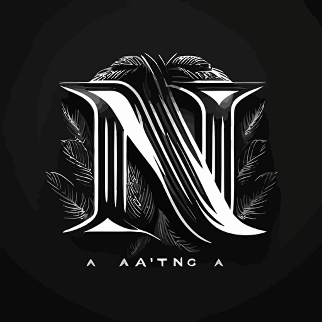 simple brand logo, letter ATN, logo, vector logo, vector design, logo design, design ideas, black and white, classic cool design