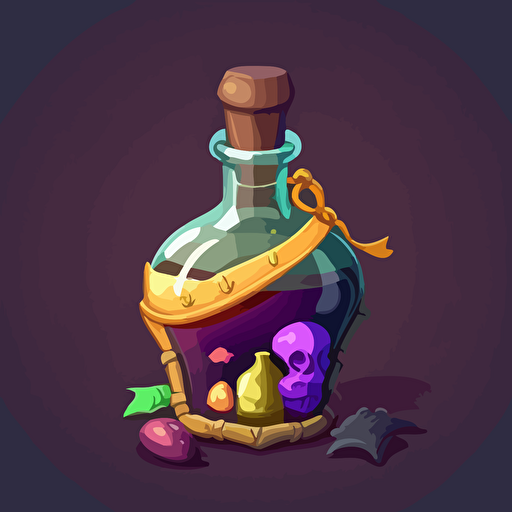a potion bottle cartoon vector style