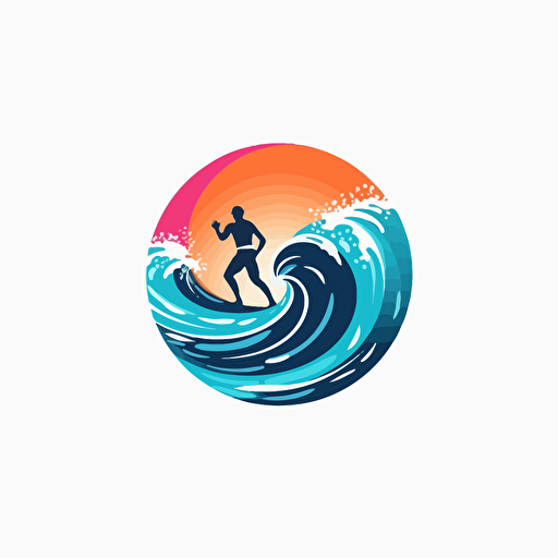 vector logo for a company called "jogging wave"