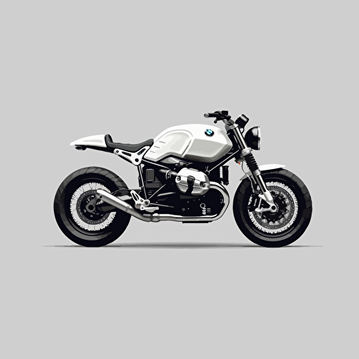Vector bmw r ninet black and white