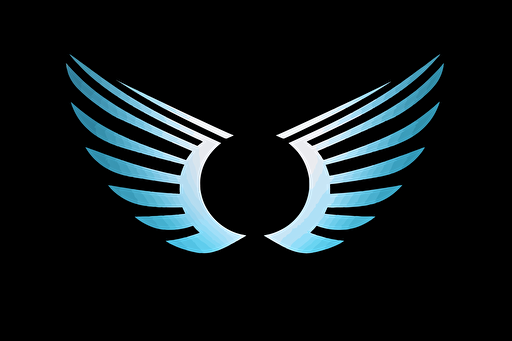 apus apus wings form an inverted v, vector logo, simple, two color, blue, white, black