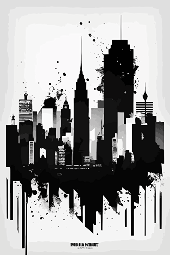 black & white skyline vector of baltimore, abstract, minimal,