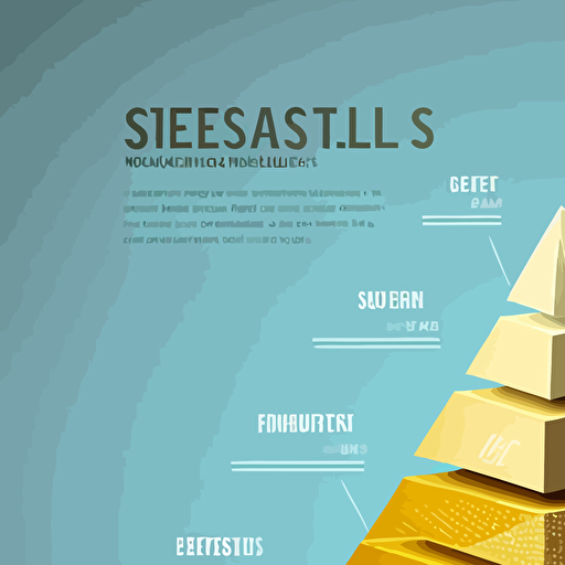 success pyramid, vector illustration
