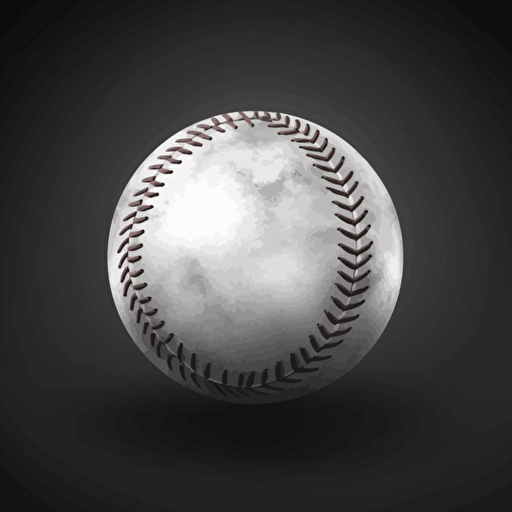 real baseball ball, vector