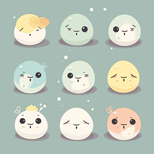 Cute egg illustration, vector, simple clean, minimalist, wallpaper, bright, collection, in a set