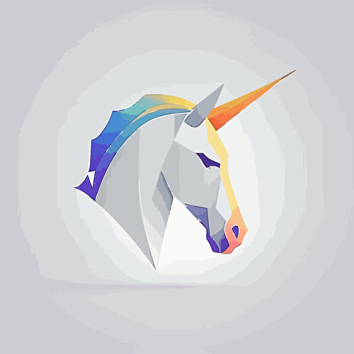 minimal logo with mandalacolor unicorn face,simple,Geometric, emboss,Morning Lighting,white background,Vector,