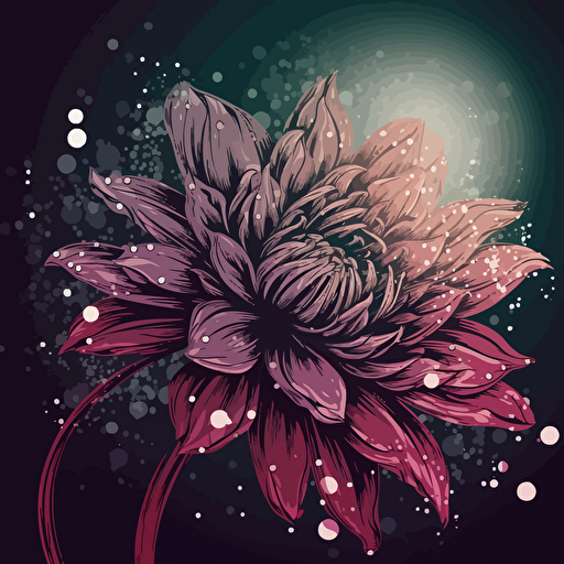 vector flower low details,