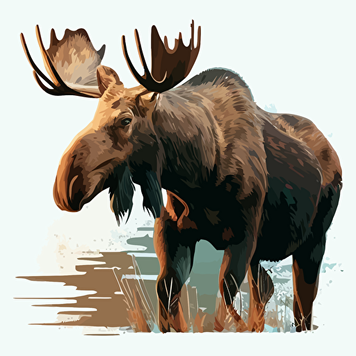 alpha moose vector
