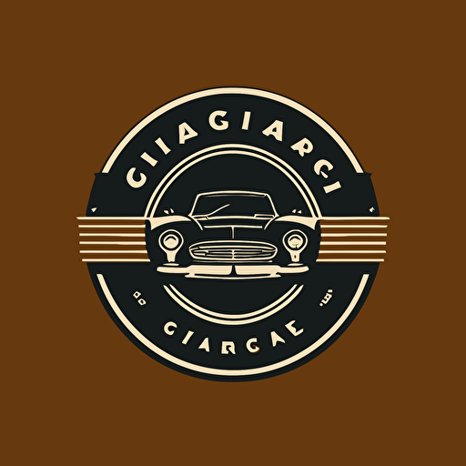 minimalist garage car logo, elegant, vector,