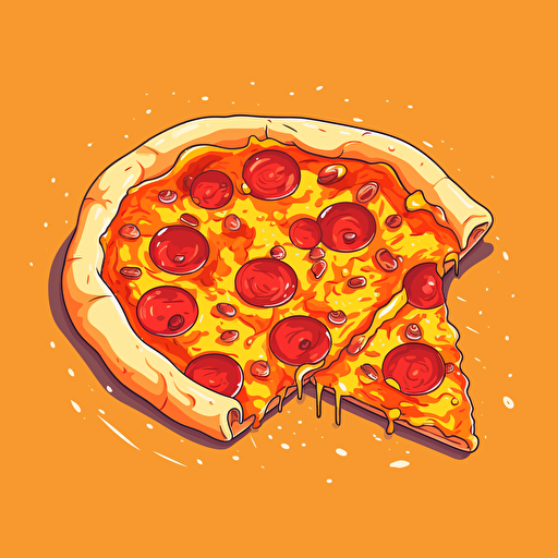 a pizza vector art illustration