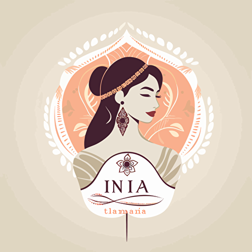 create a logo for womens clothing company called Inaara, which is about western and ethnic dress, minimilastic vector logo, pastel colours