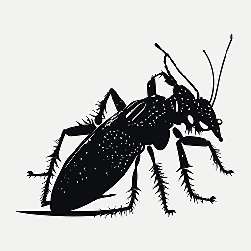 Dead bug vector silhouette isolated Insect wear stilletos