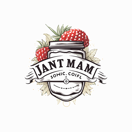 modern logo design for Jam production company, white background, unique, amazing, beautiful, art, vector