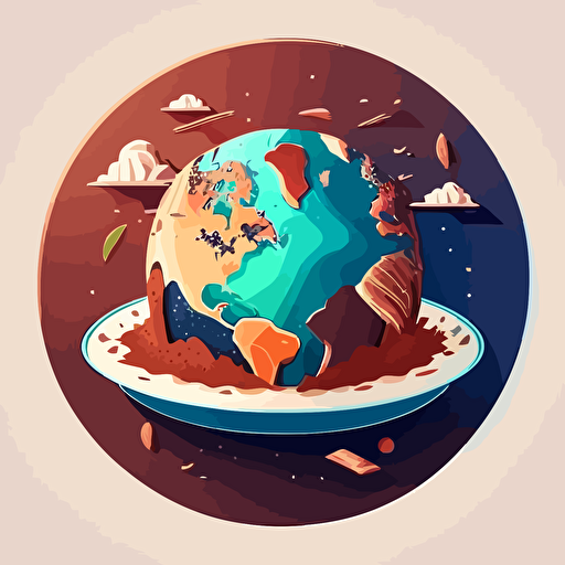 illustration vector of the earth is plate for education purpose