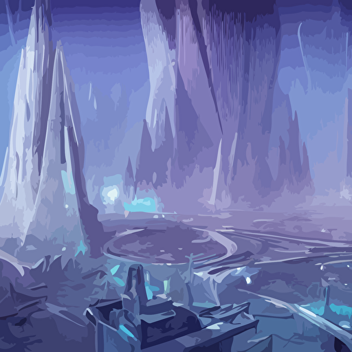 artdeco futuristic hyperdimensional elven city galactic desolate ice shards river beeple james gilleard justin gerard ornate dynamic particulate intricate elegant highly detailed centered artstation smooth sharp focus octane render 3d