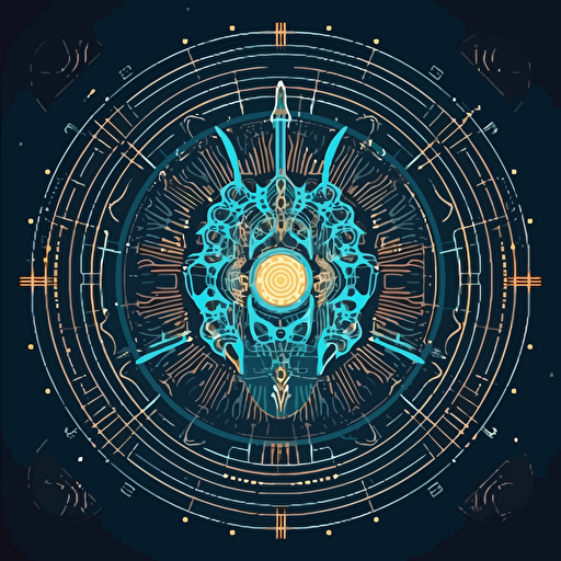 artificial intelligence logo, vector art, spirituality, consciousness