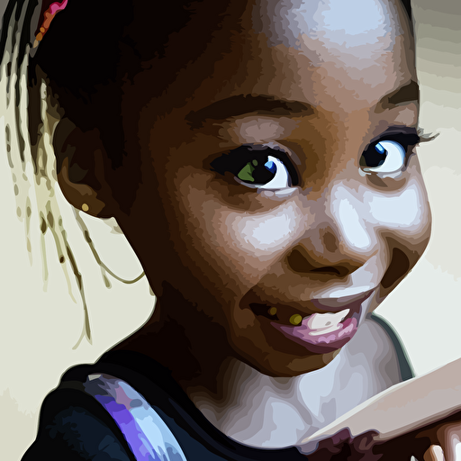 stunning coherent impressive detailed happy black little girl school follow shot 3d style pixar comic book style 3d highly detailed sharp focus bokeh depth field 16k resolution unreal engine 5 coherent cinematic lighting photorealistic zhang jingna