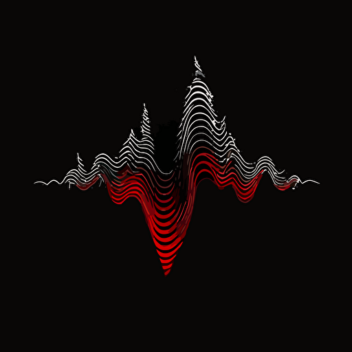 an audio wave form minimalistic two dimensional vector logo