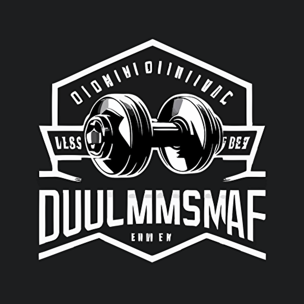 Dumbell gym logo, Vector logo