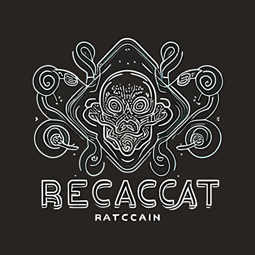 a vector lineart logo for a digital agency called react