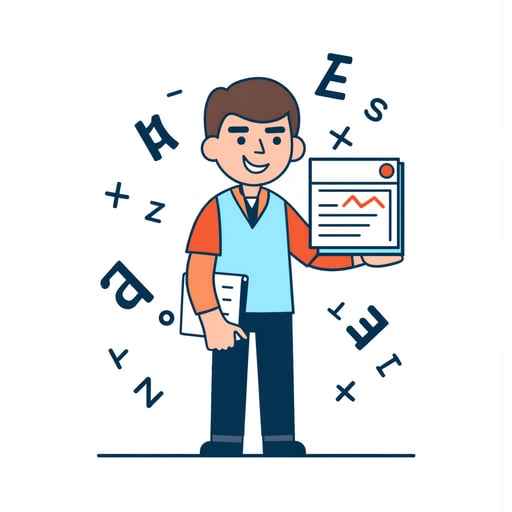 a person with math equations