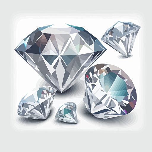 diamonds, vector, white background